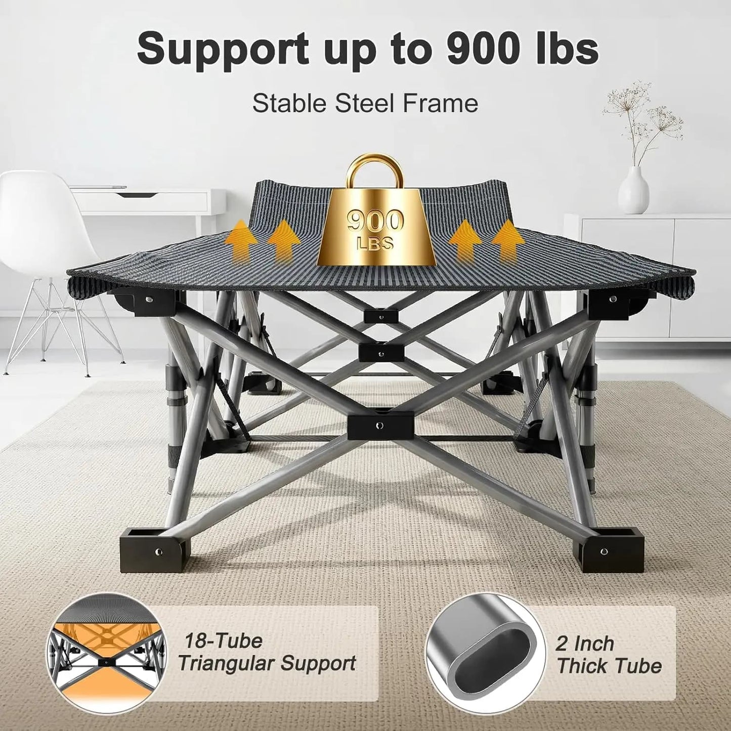 Portable Camping Cot with Mattress