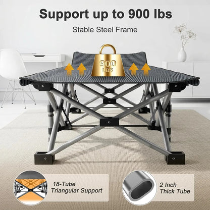 Portable Camping Cot with Mattress