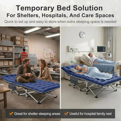 Portable Camping Cot with Mattress