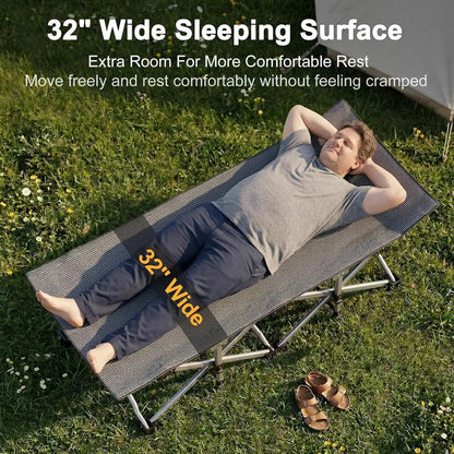 Portable Camping Cot with Mattress