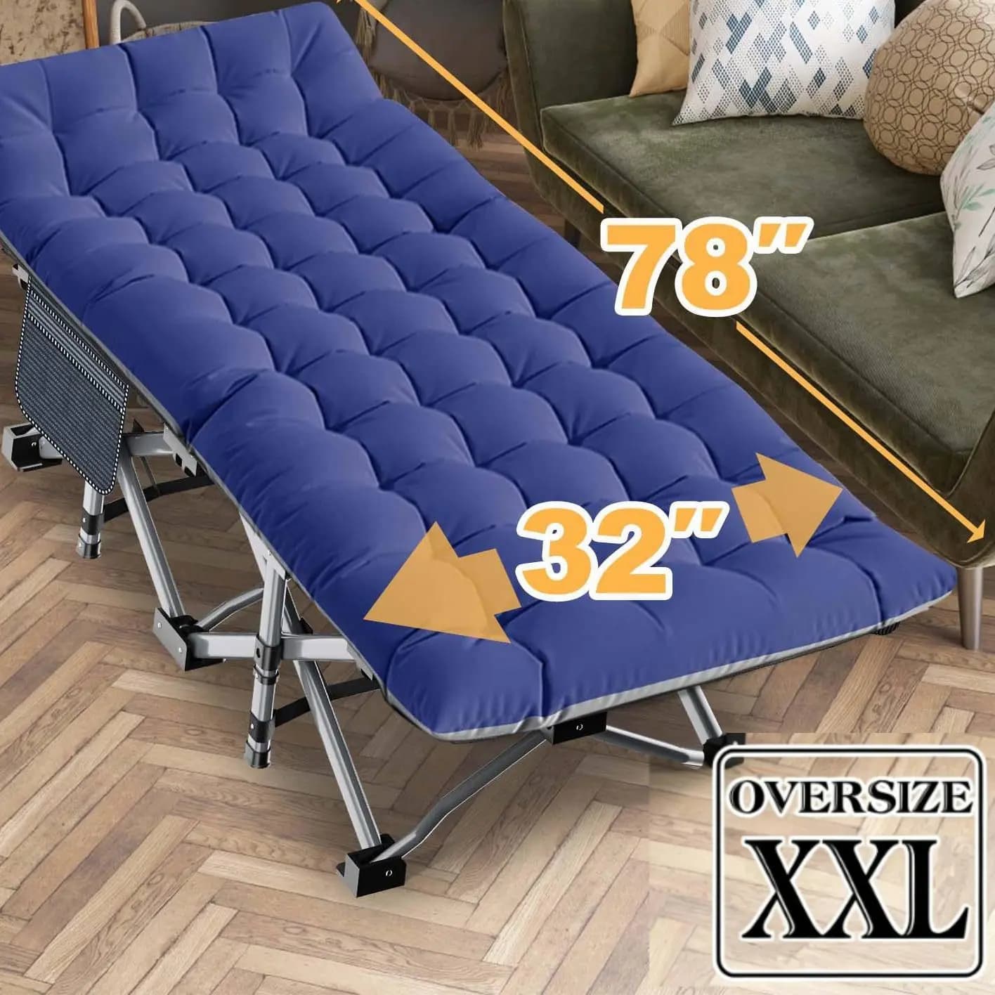 Portable Camping Cot with Mattress