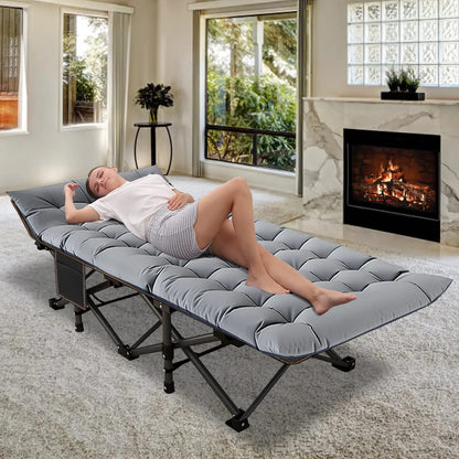 Portable Camping Cot with Mattress